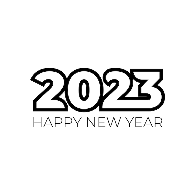 2023 happy new year text design