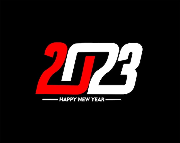 2023 Happy New Year Text Typography Design Poster template brochure, decorated, flyer banner design.