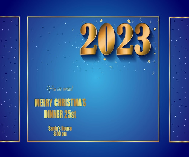 2023 Merry Christmas background banner for your seasonal invitations, festive posters