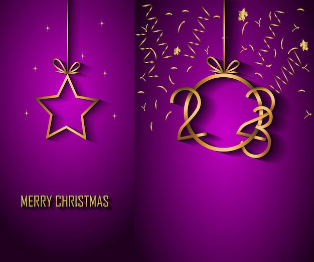 2023 Merry Christmas background for your seasonal invitations, festival posters, greetings cards