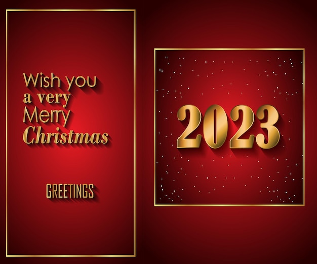 2023 Merry Christmas background for your seasonal invitations