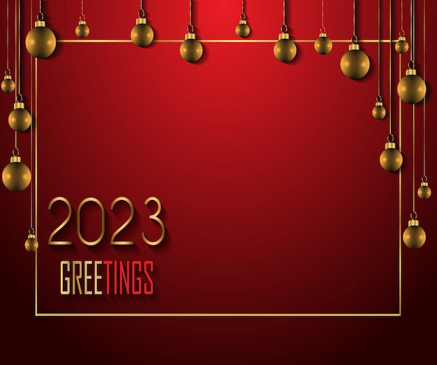 2023 Merry Christmas and  New Year background for your seasonal invitations, festive posters