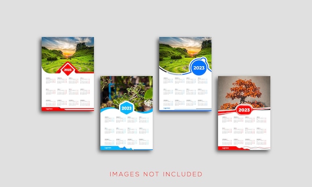 2023 new year calendar design template