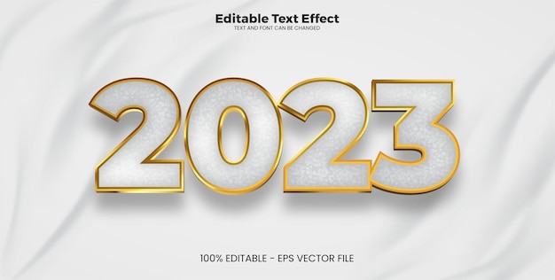 2023 New Year Editable text effect in modern trend style