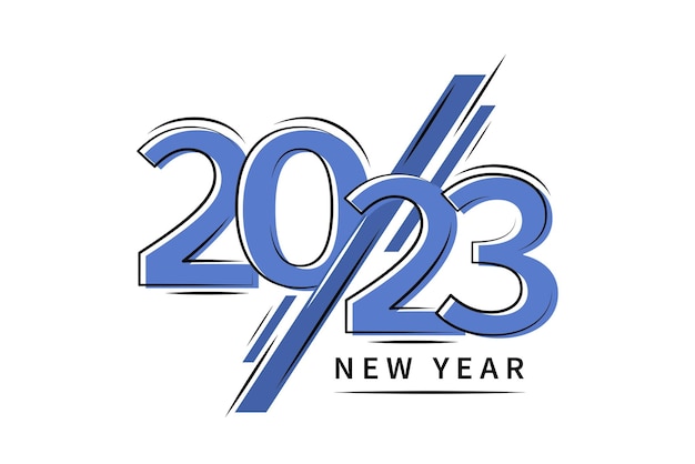 2023 New Year logo text design.