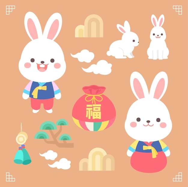 2023 new year rabbit character