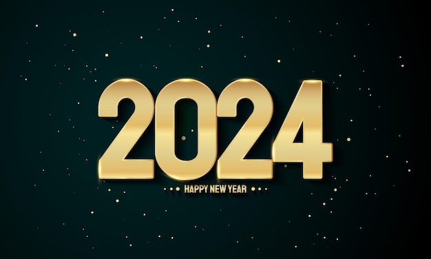 2024 Happy New Year Background Design Vector Illustration