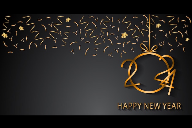 Vector 2024 happy new year background for your seasonal invitations cover festive posters greetings