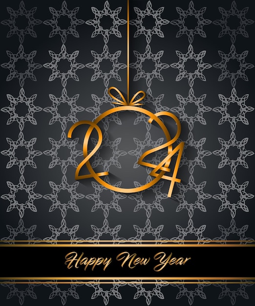 Vector 2024 happy new year background for your seasonal invitations festive posters greetings cards