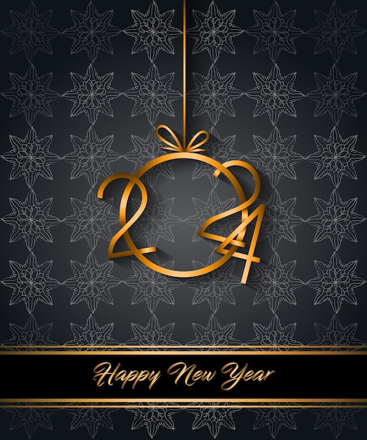 2024 Happy New Year background for your seasonal invitations festive posters greetings cards