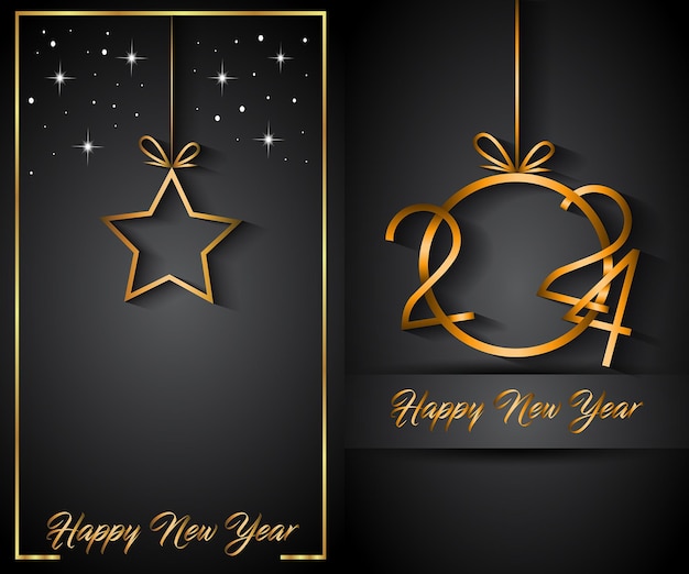 2024 Happy New Year background for your seasonal invitations festive posters greetings cards