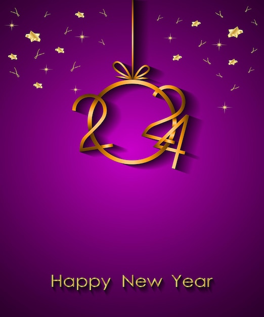 2024 Happy New Year background for your seasonal invitations festive posters greetings cards