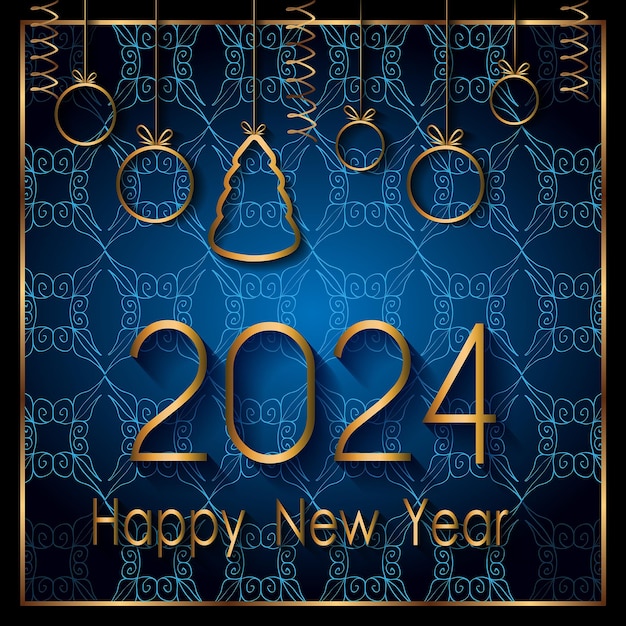 2024 Happy New Year background for your seasonal invitations festive posters greetings cards