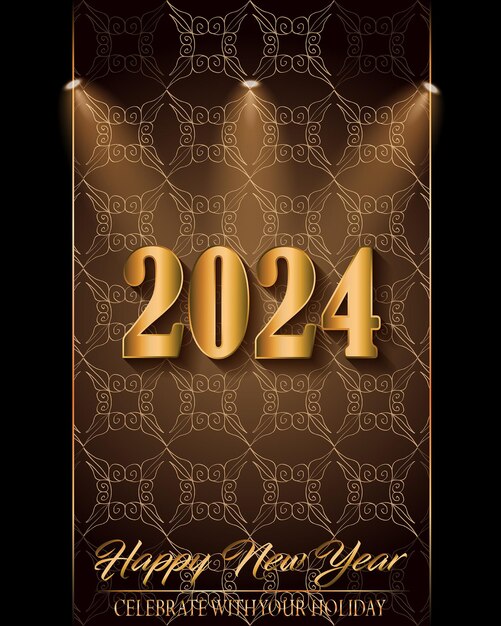 2024 Happy New Year background for your seasonal invitations festive posters greetings cards