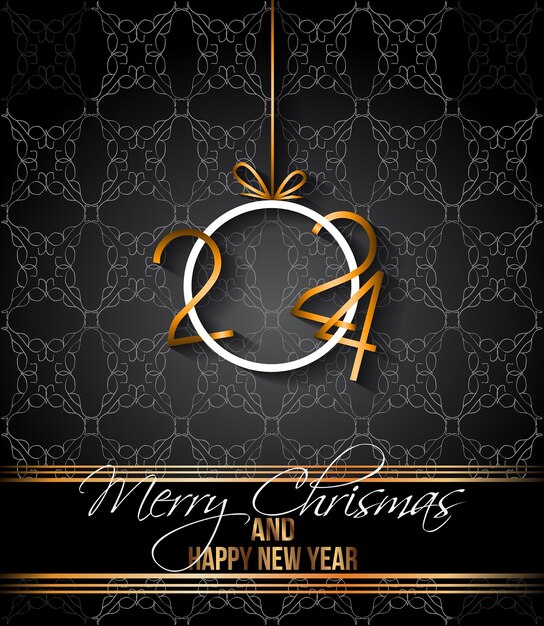 2024 Happy New Year and merry christmas background for your seasonal invitations greetings cards