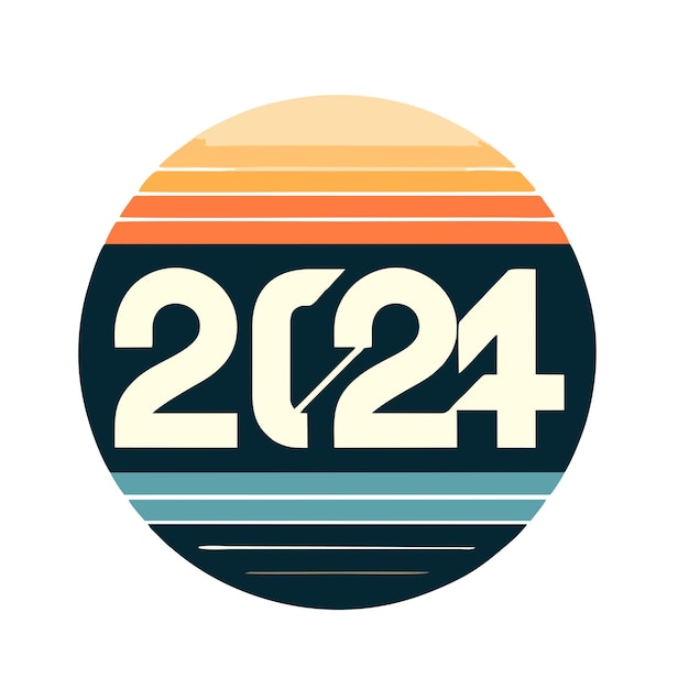 2024 logo flat vector design