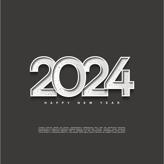 2024 new year with black and white coloring concept new year 2024 celebration