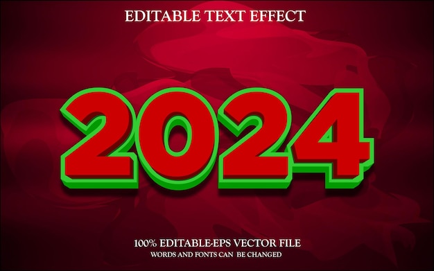 2024 Text Effect 3D Style Editable Text Effect