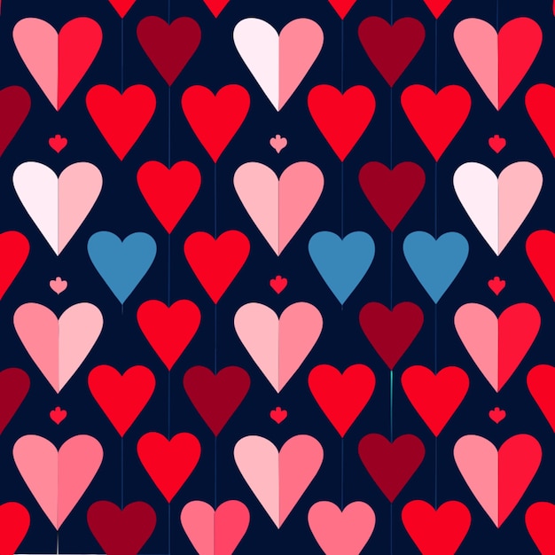 2024 valentines day simple pattern vector illustration