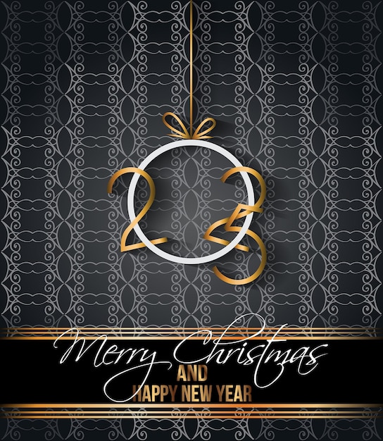 Vector 2025 happy new year and merry christmas background for your seasonal invitations greetings cards