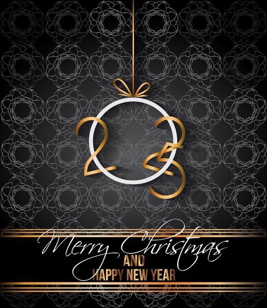 Vector 2025 happy new year and merry christmas background for your seasonal invitations greetings cards