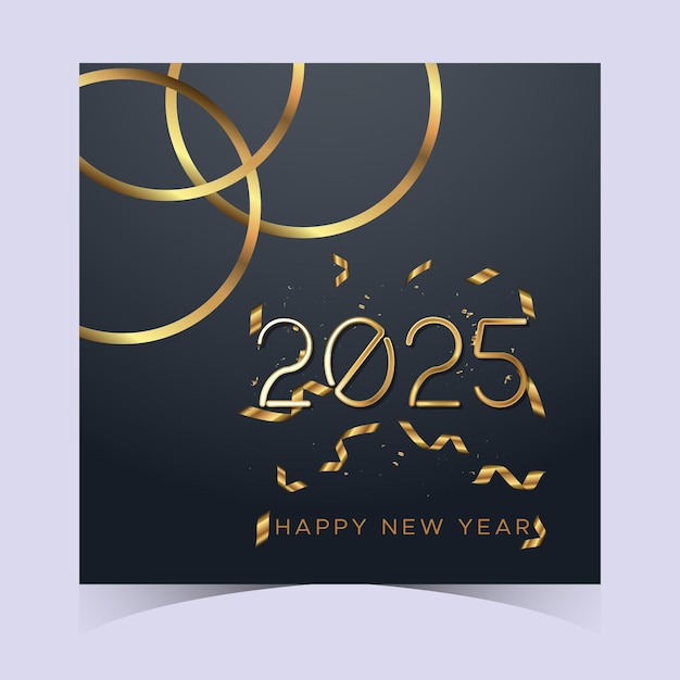 Vector 2025 happy new year web banner design happy new year wishes clipart greetings background template