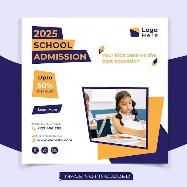 2025 school admission social media post template