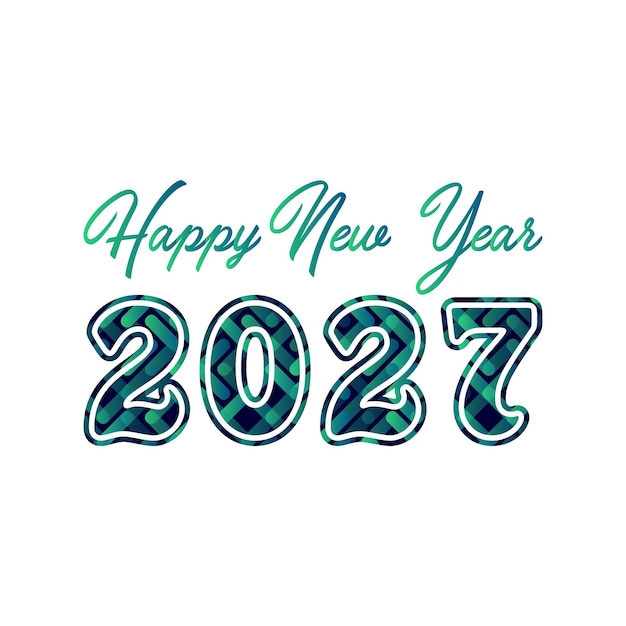 2027 typography logo design concept Happy new year 2027 logo design