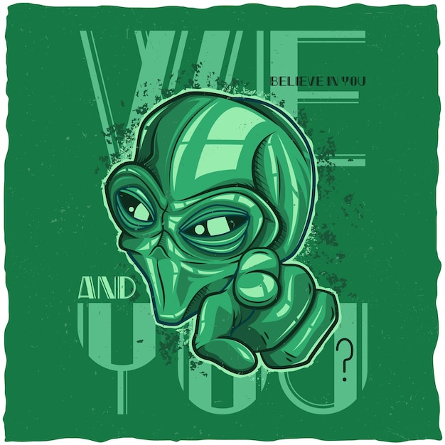 208024 UFO tshirt label design