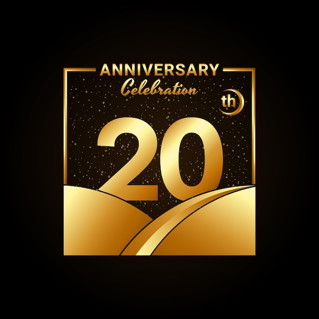 20th anniversary Anniversary Celebration template design Logo vector illustration