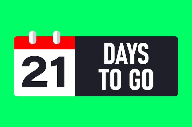 21 days to go last countdown icon twenty one days go sale price offer promo deal timer 21 day only