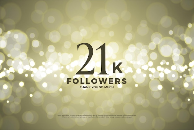 21k followers with beautiful shiny bubbles.