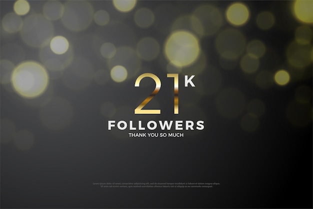 21k followers with combination gold numbers.