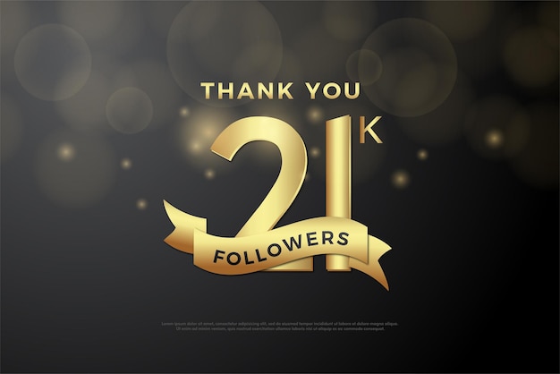 21k followers with glossy bubble illustration.