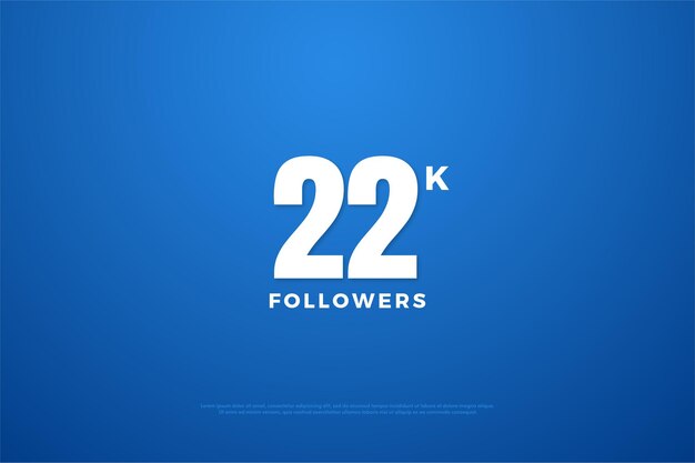 22k followers with a simple flat design