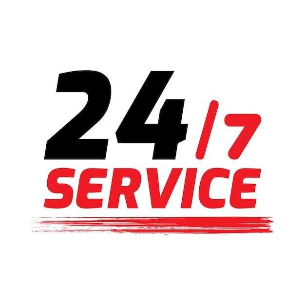 24 Hour Service Everyday Banner Tool EPS Vector