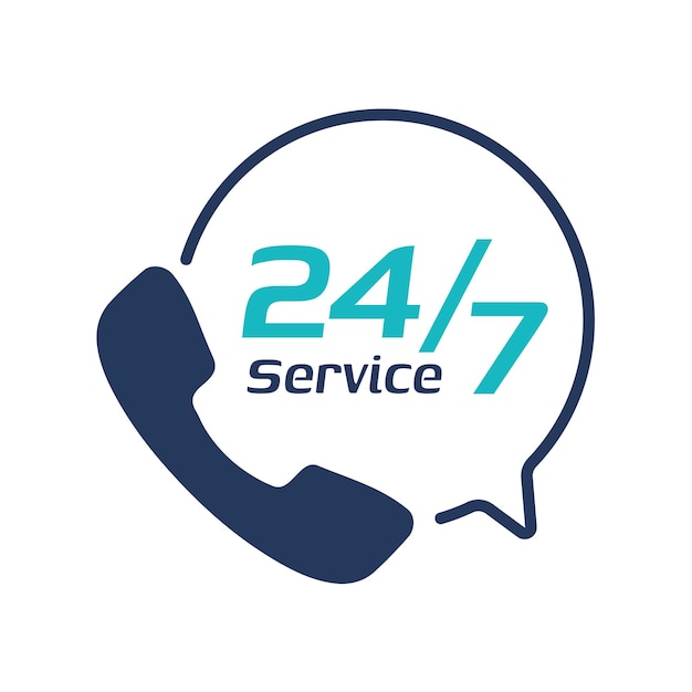 24 hour service iconSpeech bubbles Phone support consulting customer problems