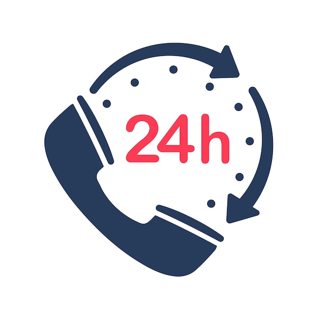 24 hour service iconSpeech bubbles Phone support consulting customer problems