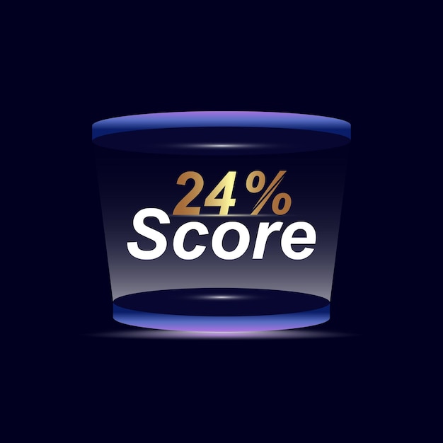 24 Score Sign Designed to catch the and illustration blue Vector background design