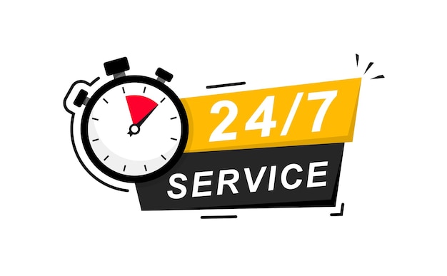 247 service 24 hours a day and 7 days a week service icon