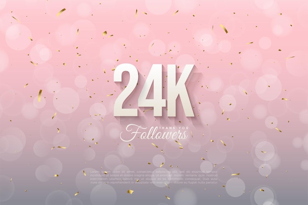 24k followers with soft shaded numbers