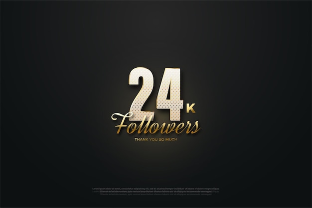 24k followers with textured numbers.