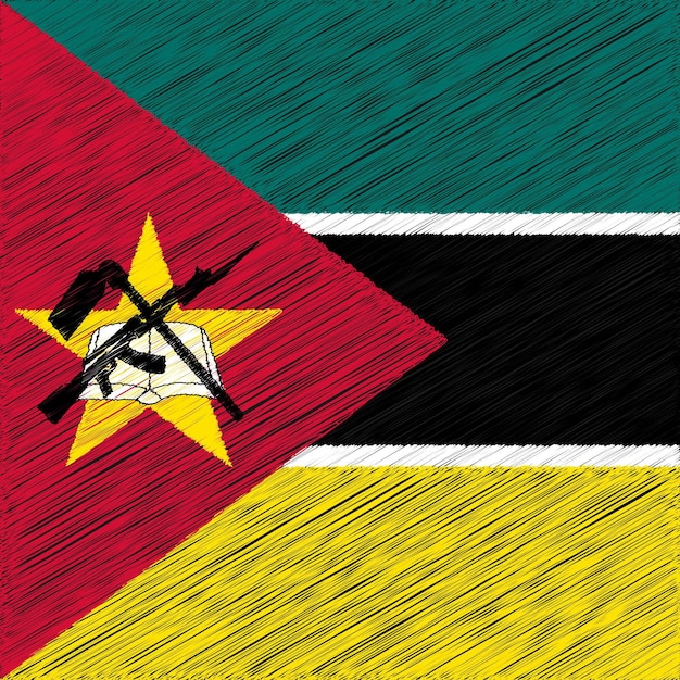 25 June Mozambique Independence Day Flag Design