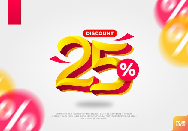 25 percent discount sale banner