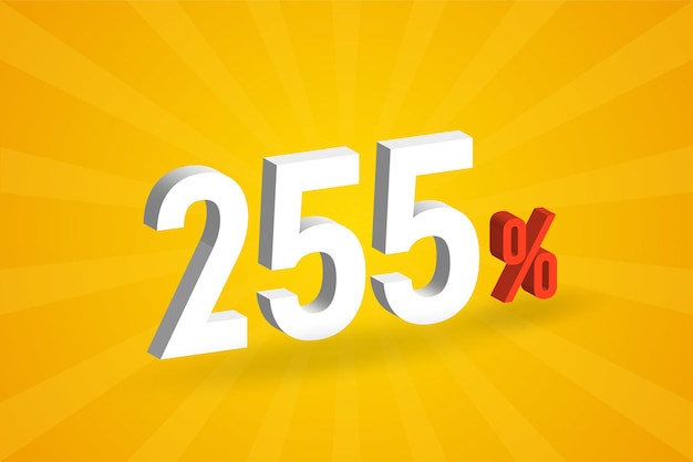 255 discount 3D text for sells and promotion