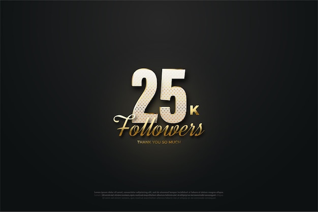 25k followers with 3D figure illustrations