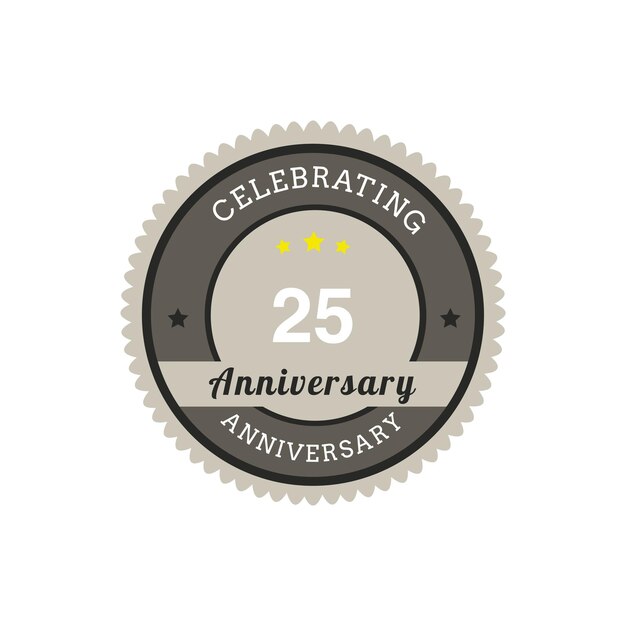 Vector 25th anniversary badge