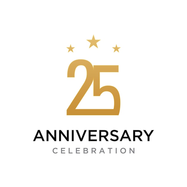 25th Anniversary Celebration Logotype DesignCan be for greeting card celebration invitation