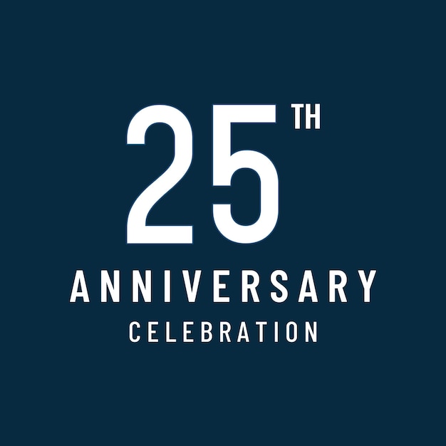 25th Anniversary Celebration Logotype DesignCan be for greeting card celebration invitation