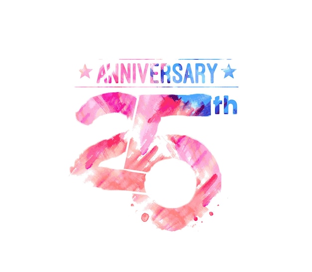 25th Years Anniversary Celebration Design